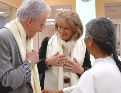 Lyubov Kazarnovskaya, famous opera singer, visits Brahma Kumaris, Spiritual Development Center