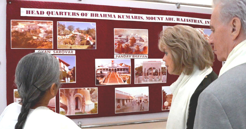 Lyubov Kazarnovskaya, famous opera singer, visits Brahma Kumaris, Spiritual Development Center